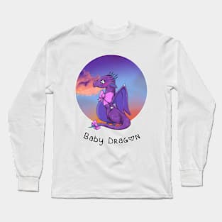 Sunset Baby Dragon Long Sleeve T-Shirt